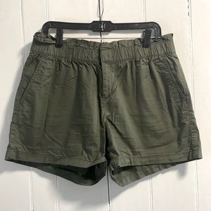 Olive Green Hi Waist Shorts